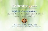 The Mesothelioma Center's October Support Group: Just In Case Conversations