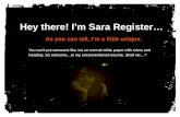 Sara Register's Online Resume