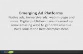 Emerging ad platforms in digital publishing