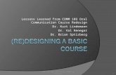 Lindemann, Renegar and Spitzberg 1st Iteration 2007 Course Redesign