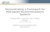Demonstrating a Framework for KOS-based Recommendations Systems