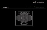 ADAM Audio Sub 7 Pro Aktif Subwoofer Kullanim Klavuzu Manual