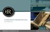 ROMARCO Corporate Presentation - October 2012