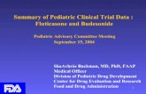 Summary of Pediatric Clinical Trial Data : Fluticasone and ...