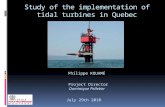 Implementation of tidal turbines in Quebec