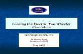 EKO VEHICLES Leading the Electric Two Wheeler Revolution