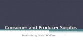 Consumer  and Producer Surplus