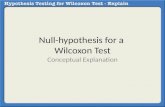 Null hypothesis for Wilcoxon Test