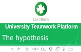 LeadTeam Start-up: step 3 hypothesis