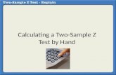 Calculating a two sample z test by hand
