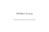 Exam written essay
