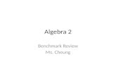 Algebra 2 benchmark 3 review