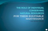 The role of indivisual conserving by k sai kiran ece  a