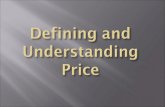Defining and Understanding Pricing