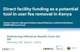 Direct facility funding as a potential tool in user fee removal in Kenya