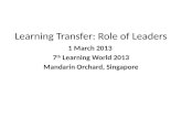 Learning Transfer: Role of Leaders