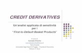 Credit Derivatives: un'analisi applicata di sensitività per i "First-To-Default Basket Products"