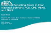 Medicaid Reporting Errors in Four National Surveys: ACS, CPS, MEPS, and NHIS