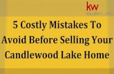 5 Costly Mistakes To Avoid Before Selling Your Candlewood Lake Home