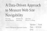 A data driven approach to measure web site navigability