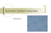 Summer school calendar