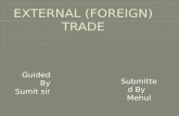 External (foreign) trade