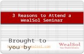 3 Reasons to Attend a WealSol Seminar