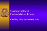Unsecured debt consolidation loans