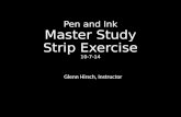 Pen and Ink Student Master Study Strip Exercise