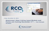 Realcomp's New Listing Input Program Coming in Dec. '13