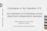 M. Axelson e Frida Viddel - Estimation in the Swedish LFS