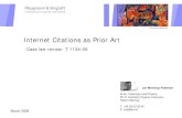 Case law review - Internet Citations as Prior Art