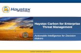 Haystax carbon for Insider Threat Management & Continuous Evaluation