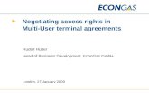 Negotiating access rights in Multi-User terminal agreements