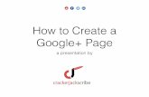 How to Create a Google Plus Page
