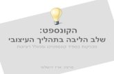 Concept as the core phase in Design (Hebrew)
