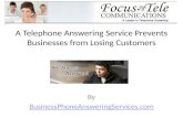 A Telephone Answering Service Prevents Businesses from Losing Customers