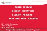 SA Higher Education Library Mergers - Vivian Agyei
