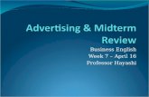 Friday's Class - Week7 advertising & midterm