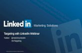 Webinar Presentation: Targeting with LinkedIn