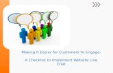 A Checklist to Implement Website Live Chat
