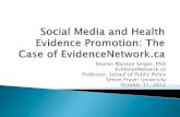 Social Media and Health Evidence Promotion