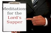 Meditations For The Lords Supper