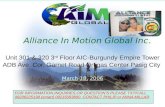 Business Opportunity Presentation Of Alliance In Motion the no.1 MLM company in the Philippines.