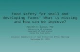Food Safety for Small and Developing Farms