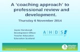 AHDS Conference November 2014 - workshop; PRD, Coaching and Mentoring