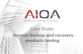 Acronis backup and recovery products testing