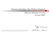 Communication For Policy Impact