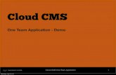 Cloud CMS One Team - Demonstration
