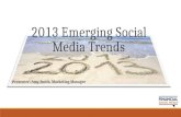 2013 Emerging Social Media Trends